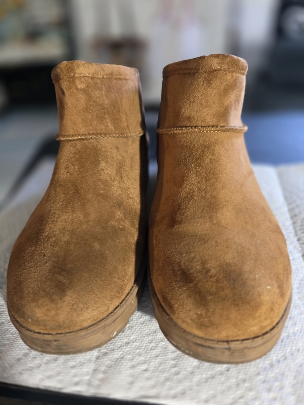 Women's Classic Suede Ankle Boots in Chestnut Brown